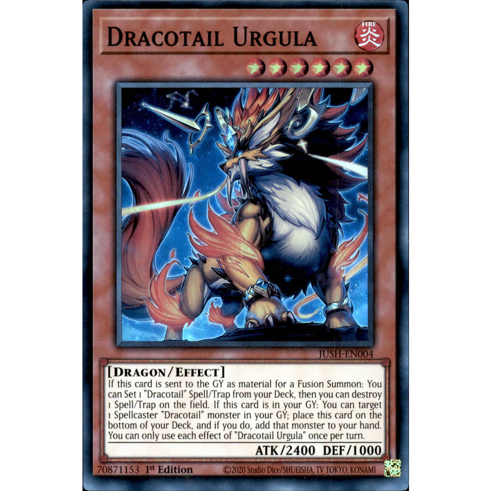 Dracotail Urgula JUSH-EN004 Yu-Gi-Oh! Card from the Justice Hunters Set