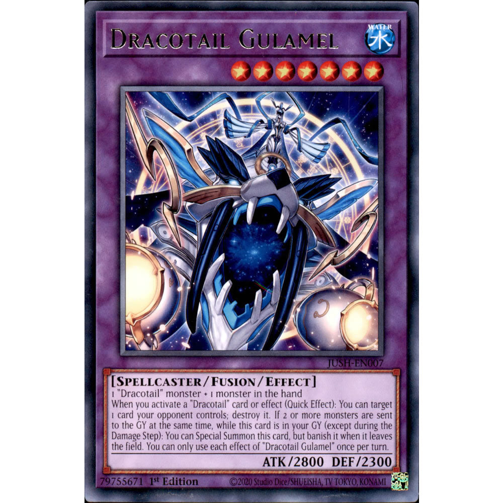 Dracotail Gulamel JUSH-EN007 Yu-Gi-Oh! Card from the Justice Hunters Set