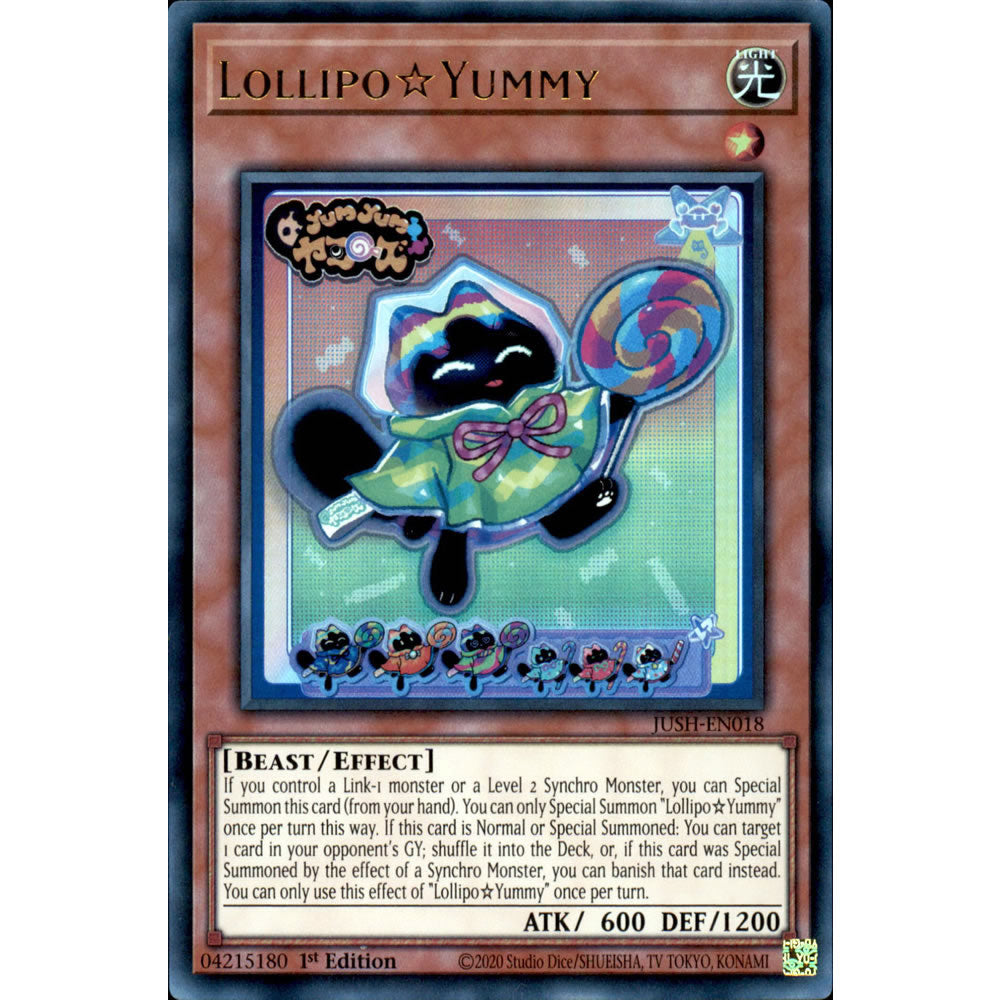 Lollipo?Yummy JUSH-EN018 Yu-Gi-Oh! Card from the Justice Hunters Set