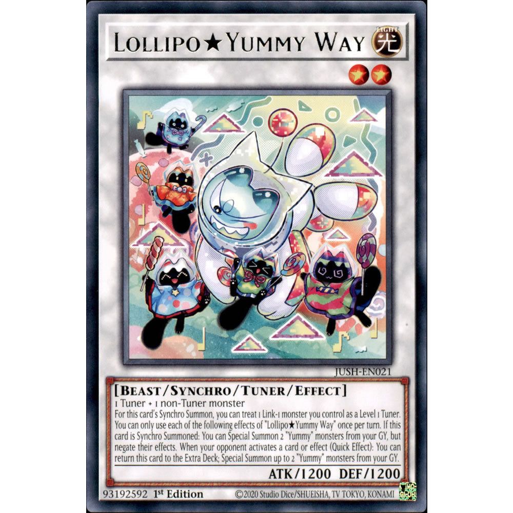 Lollipo?Yummy Way JUSH-EN021 Yu-Gi-Oh! Card from the Justice Hunters Set