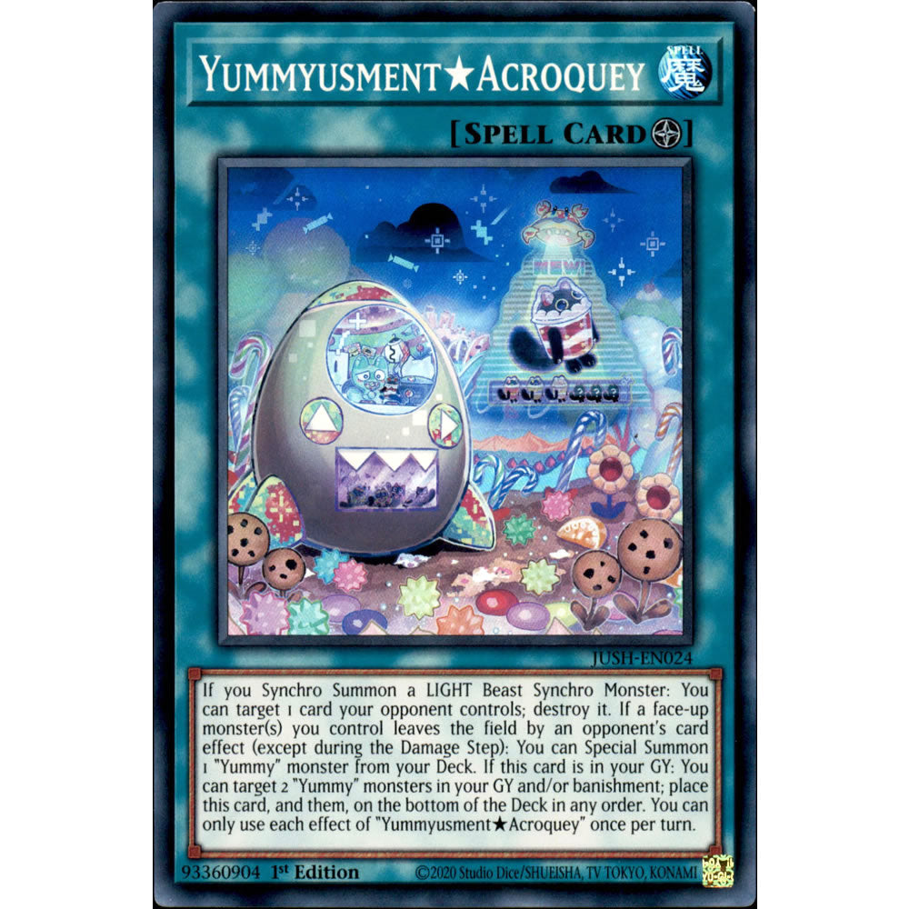 Yummyusment?Acroquey JUSH-EN024 Yu-Gi-Oh! Card from the Justice Hunters Set