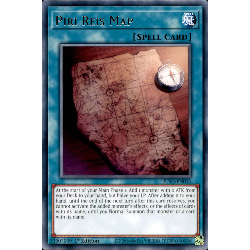 Piri Reis Map JUSH-EN030 Yu-Gi-Oh! Card from the Justice Hunters Set