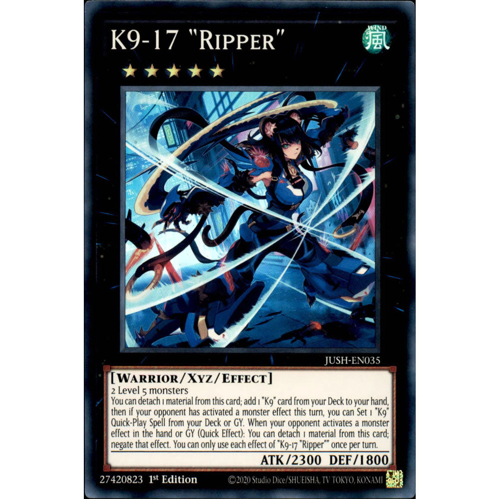 K9-17 Ripper JUSH-EN035 Yu-Gi-Oh! Card from the Justice Hunters Set