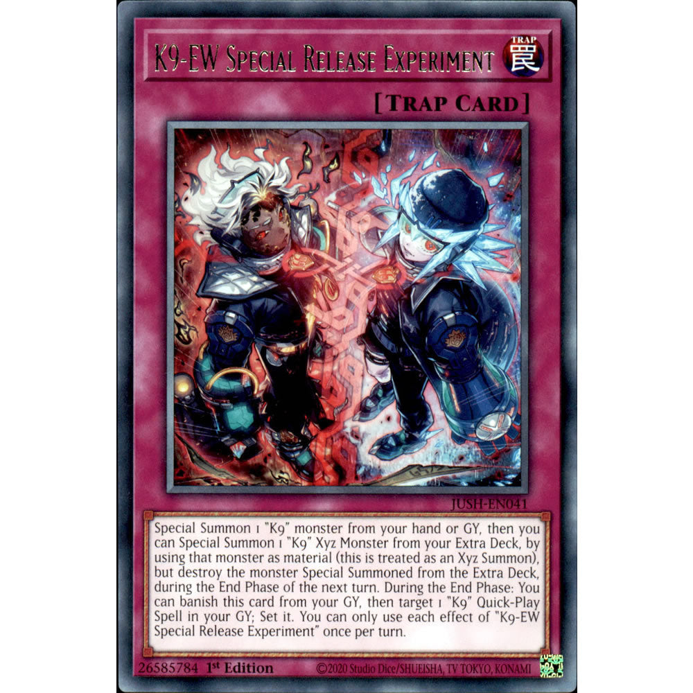 K9-EW Special Release Experiment JUSH-EN041 Yu-Gi-Oh! Card from the Justice Hunters Set