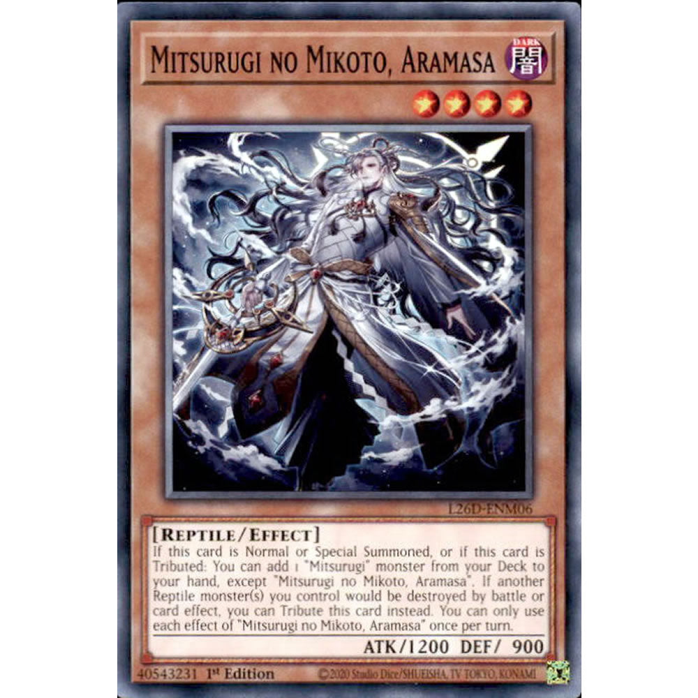 Mitsurugi no Mikoto, Aramasa L26D-ENM06 Yu-Gi-Oh! Card from the Legendary Modern Decks 2026 Set