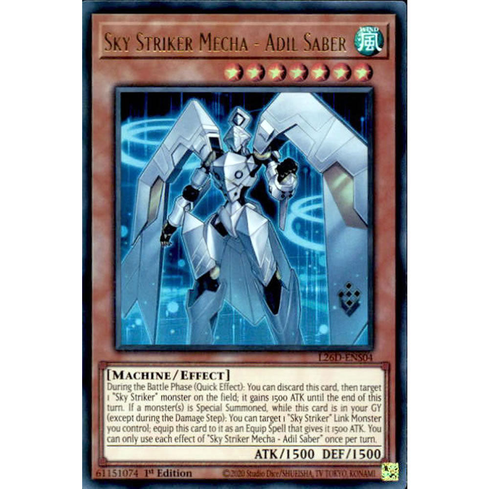 Sky Striker Mecha - Adil Saber L26D-ENS04 Yu-Gi-Oh! Card from the Legendary Modern Decks 2026 Set