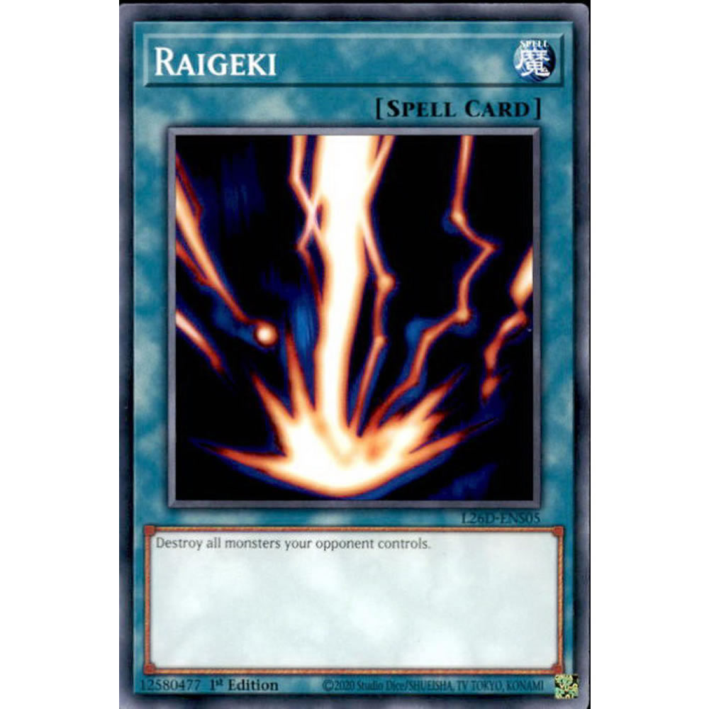 Raigeki L26D-ENS05 Yu-Gi-Oh! Card from the Legendary Modern Decks 2026 Set