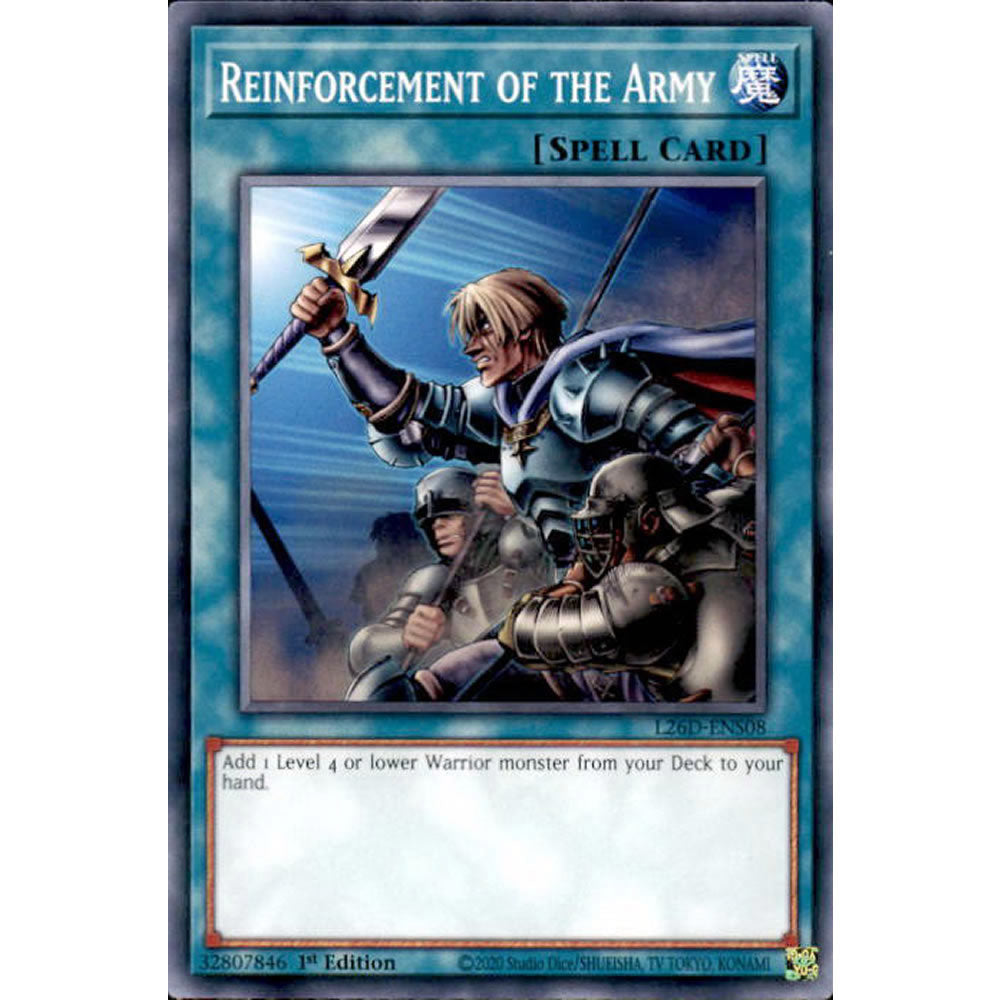 Reinforcement of the Army L26D-ENS08 Yu-Gi-Oh! Card from the Legendary Modern Decks 2026 Set