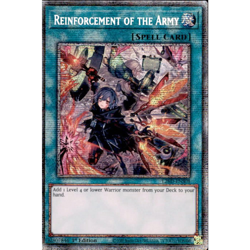 Reinforcement of the Army (alternate artwork) L26D-ENS08 Yu-Gi-Oh! Card from the Legendary Modern Decks 2026 Set