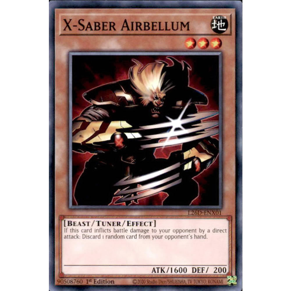 X-Saber Airbellum L26D-ENX01 Yu-Gi-Oh! Card from the Legendary Modern Decks 2026 Set