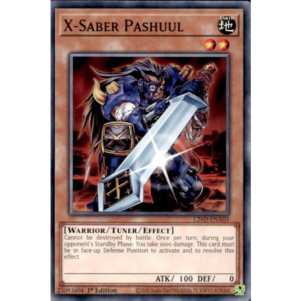 X-Saber Pashuul L26D-ENX03 Yu-Gi-Oh! Card from the Legendary Modern Decks 2026 Set