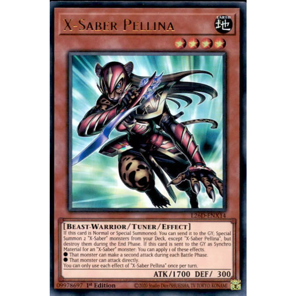 X-Saber Pellina L26D-ENX14 Yu-Gi-Oh! Card from the Legendary Modern Decks 2026 Set