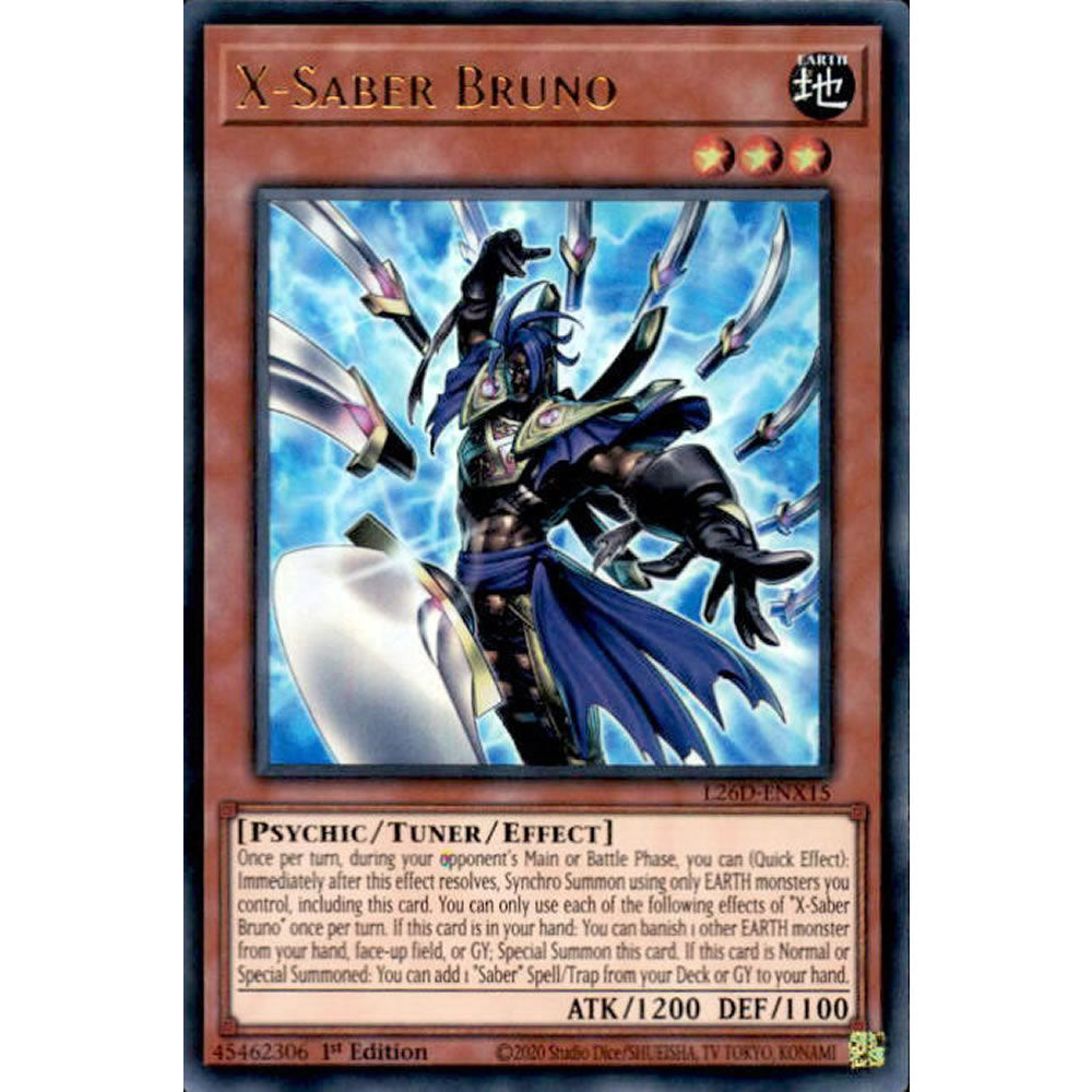X-Saber Bruno L26D-ENX15 Yu-Gi-Oh! Card from the Legendary Modern Decks 2026 Set