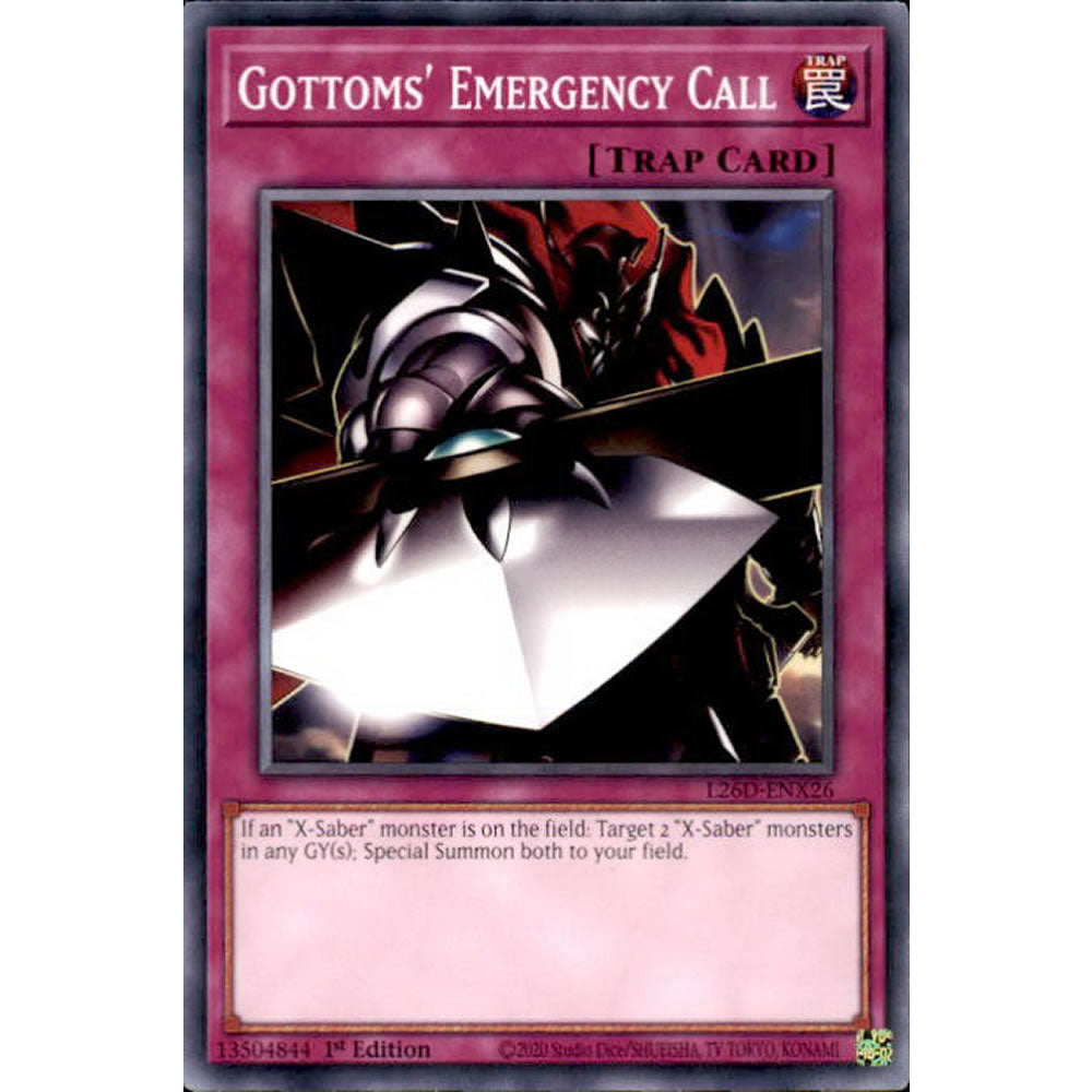 Gottoms' Emergency Call L26D-ENX26 Yu-Gi-Oh! Card from the Legendary Modern Decks 2026 Set