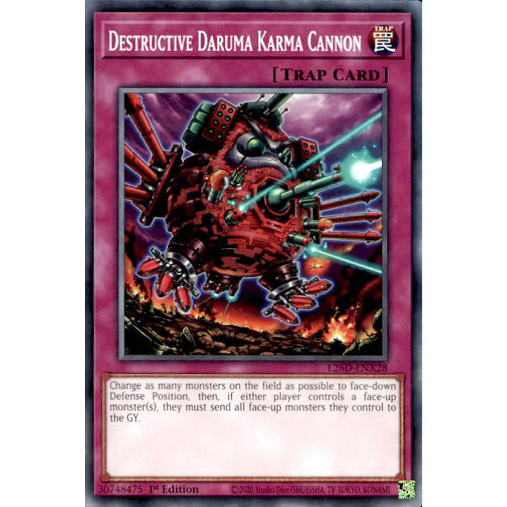 Destructive Daruma Karma Cannon L26D-ENX28 Yu-Gi-Oh! Card from the Legendary Modern Decks 2026 Set