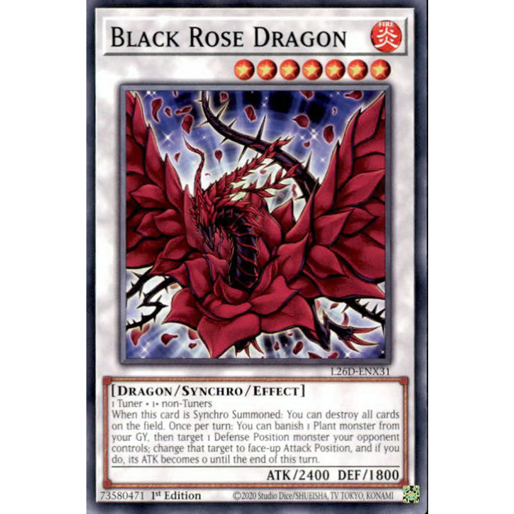 Black Rose Dragon L26D-ENX31 Yu-Gi-Oh! Card from the Legendary Modern Decks 2026 Set
