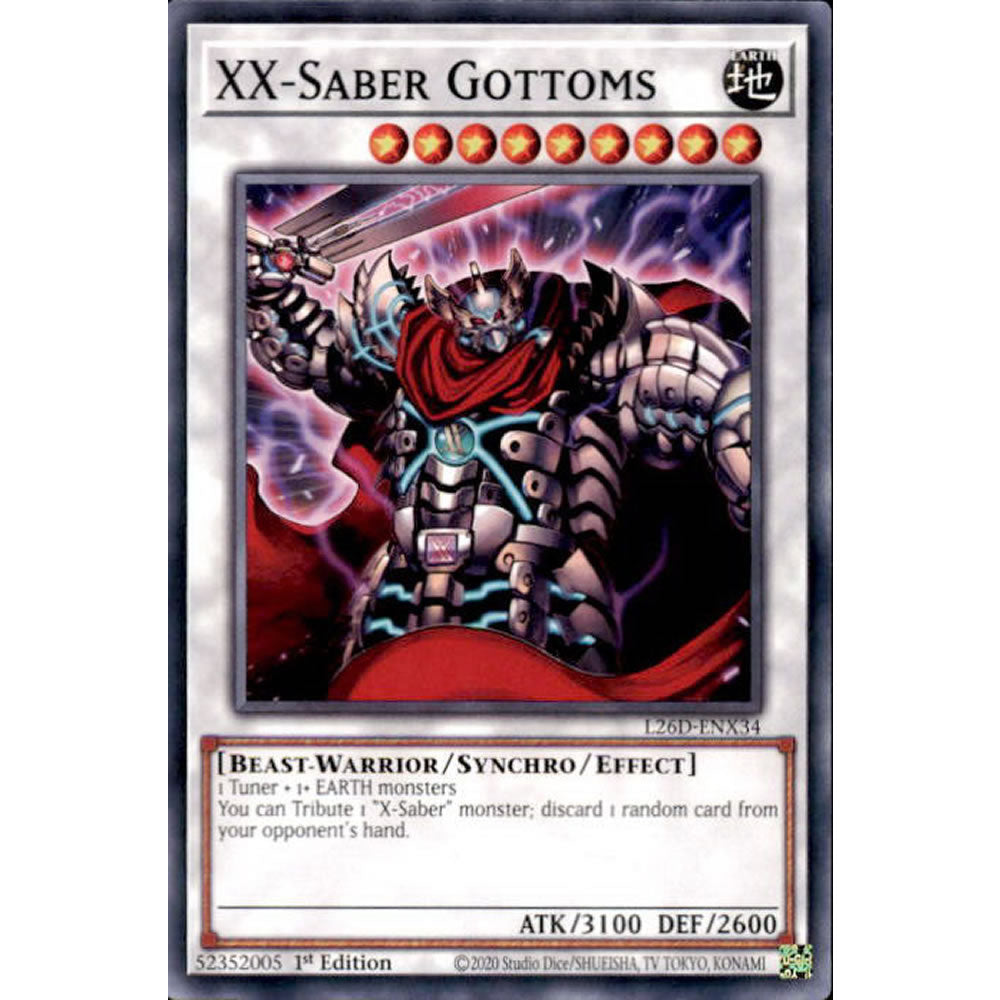 XX-Saber Gottoms L26D-ENX34 Yu-Gi-Oh! Card from the Legendary Modern Decks 2026 Set