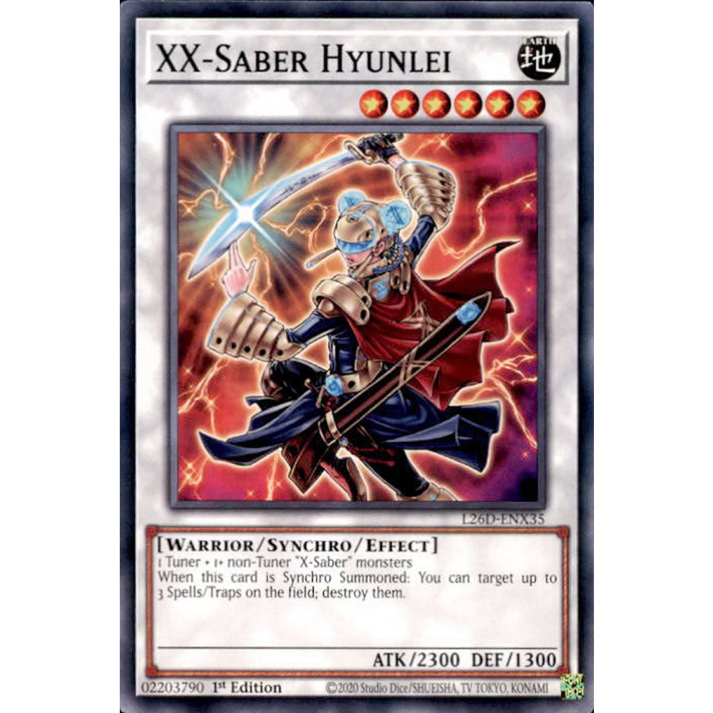 XX-Saber Hyunlei L26D-ENX35 Yu-Gi-Oh! Card from the Legendary Modern Decks 2026 Set