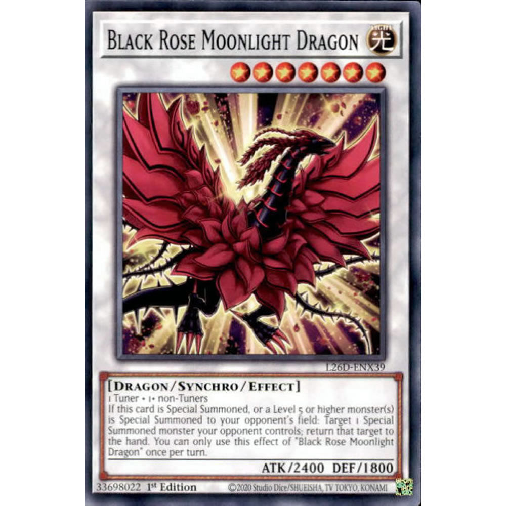 Black Rose Moonlight Dragon L26D-ENX39 Yu-Gi-Oh! Card from the Legendary Modern Decks 2026 Set