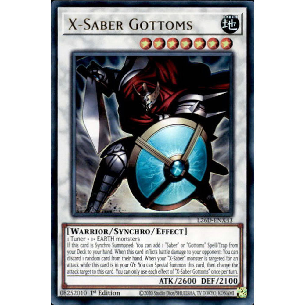 X-Saber Gottoms L26D-ENX43 Yu-Gi-Oh! Card from the Legendary Modern Decks 2026 Set