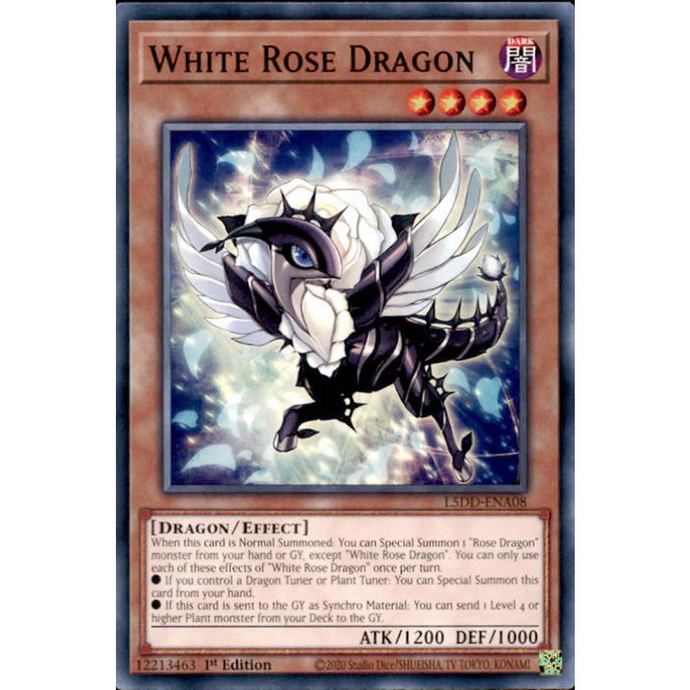 White Rose Dragon L5DD-ENA08 Yu-Gi-Oh! Card from the Legendary 5D's Decks Set