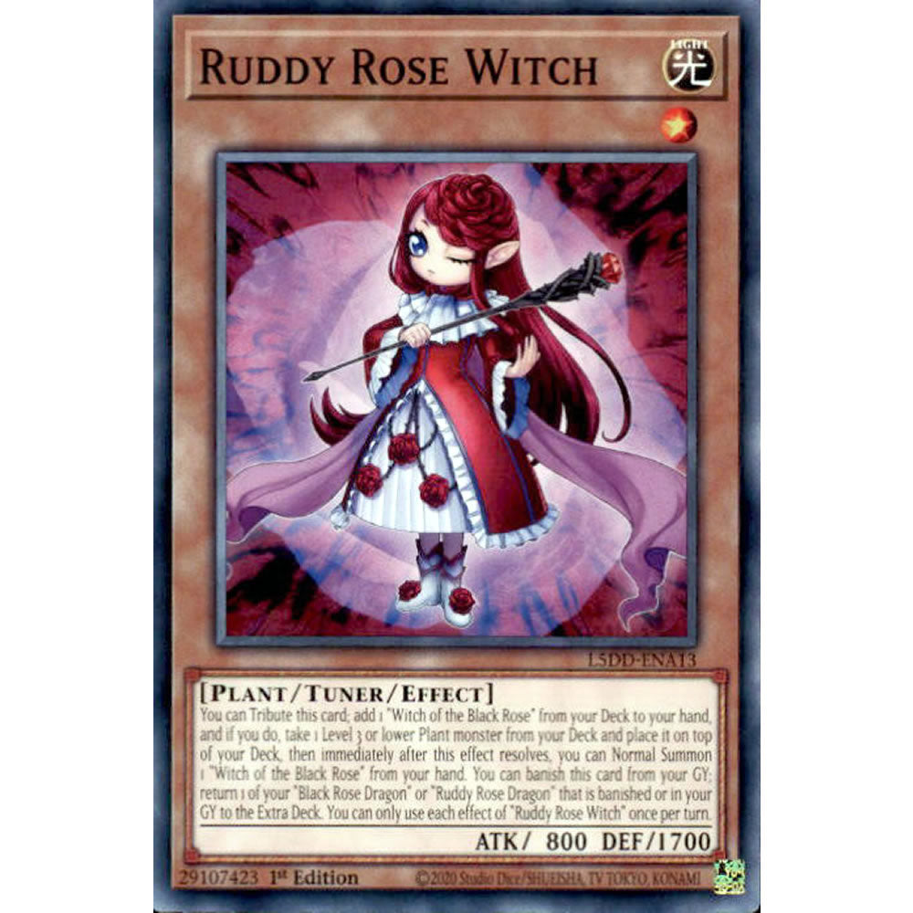 Ruddy Rose Witch L5DD-ENA13 Yu-Gi-Oh! Card from the Legendary 5D's Decks Set