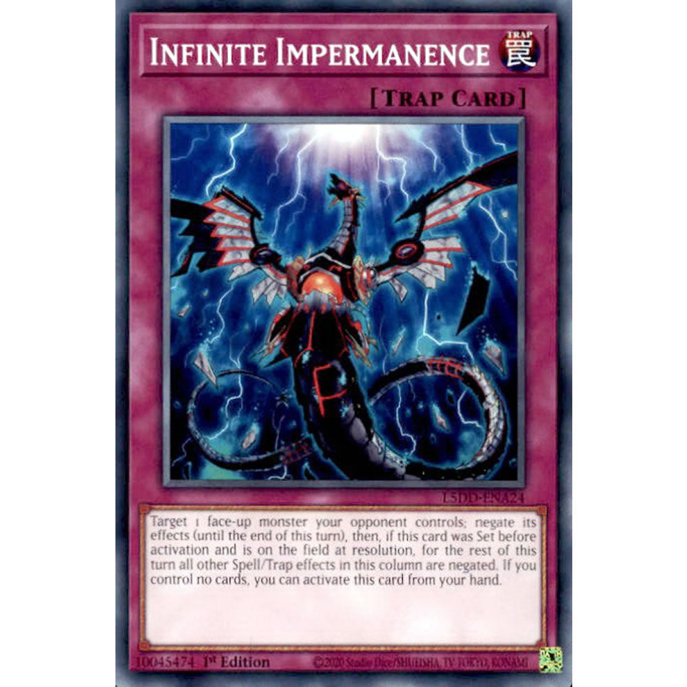 Infinite Impermanence L5DD-ENA24 Yu-Gi-Oh! Card from the Legendary 5D's Decks Set