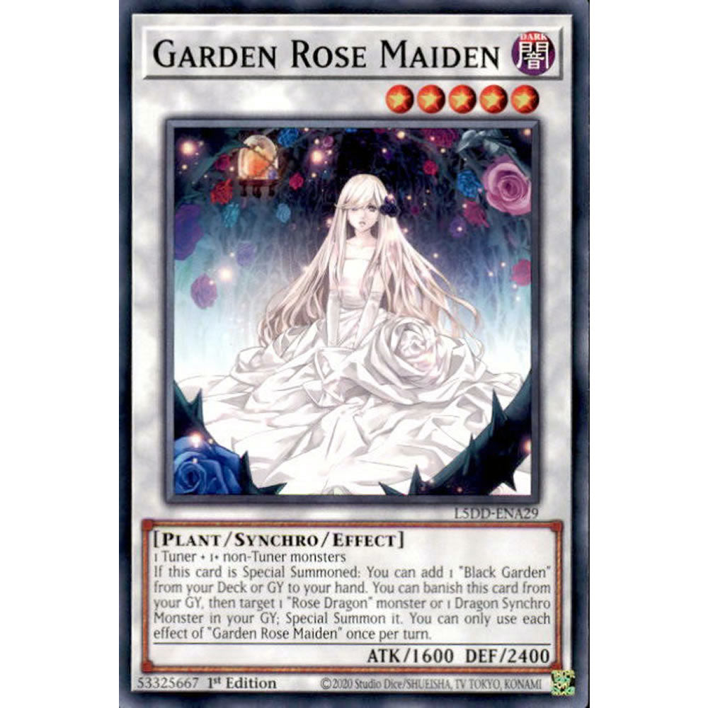 Garden Rose Maiden L5DD-ENA29 Yu-Gi-Oh! Card from the Legendary 5D's Decks Set