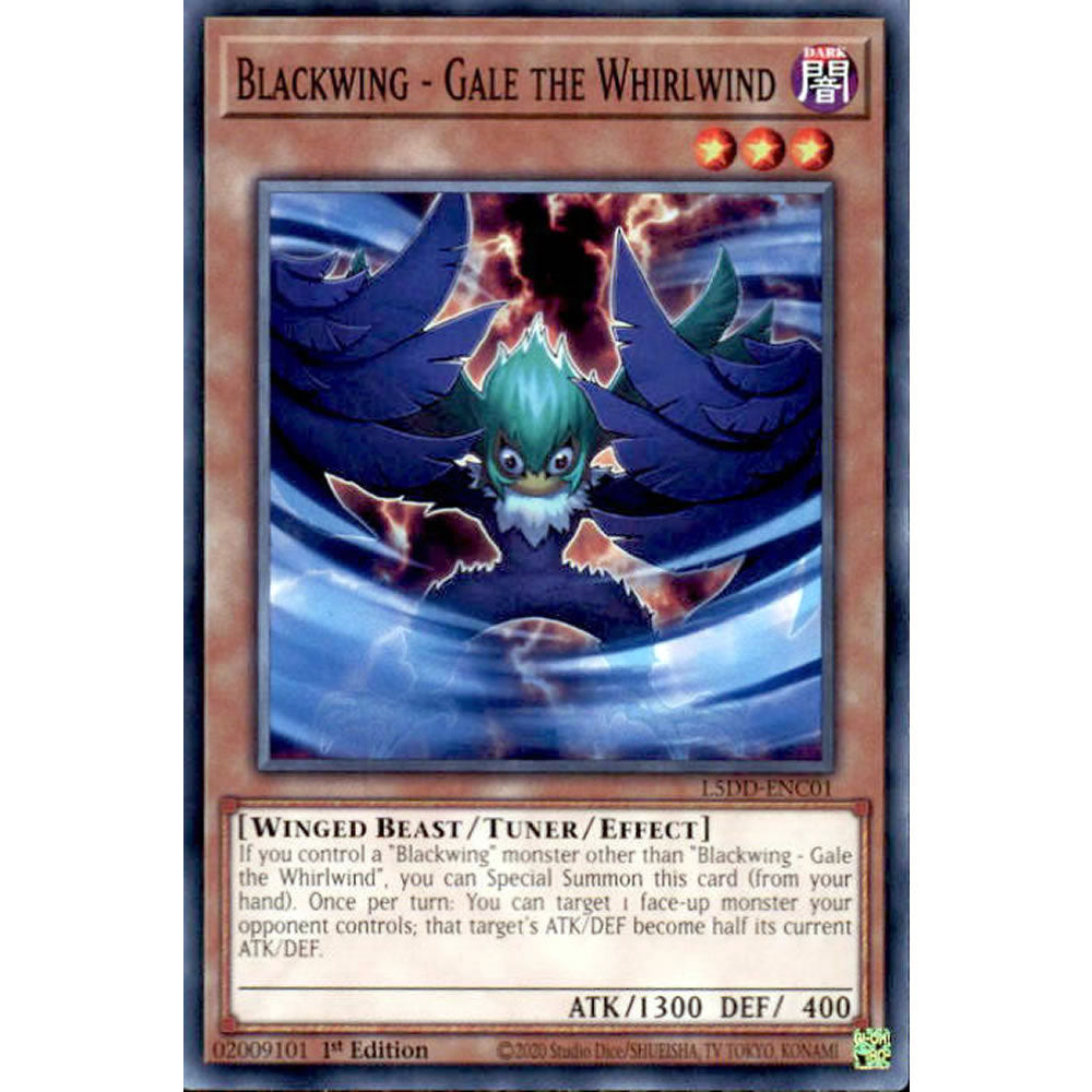 Blackwing - Gale the Whirlwind L5DD-ENC01 Yu-Gi-Oh! Card from the Legendary 5D's Decks Set