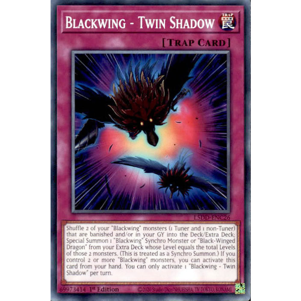 Blackwing - Twin Shadow L5DD-ENC26 Yu-Gi-Oh! Card from the Legendary 5D's Decks Set