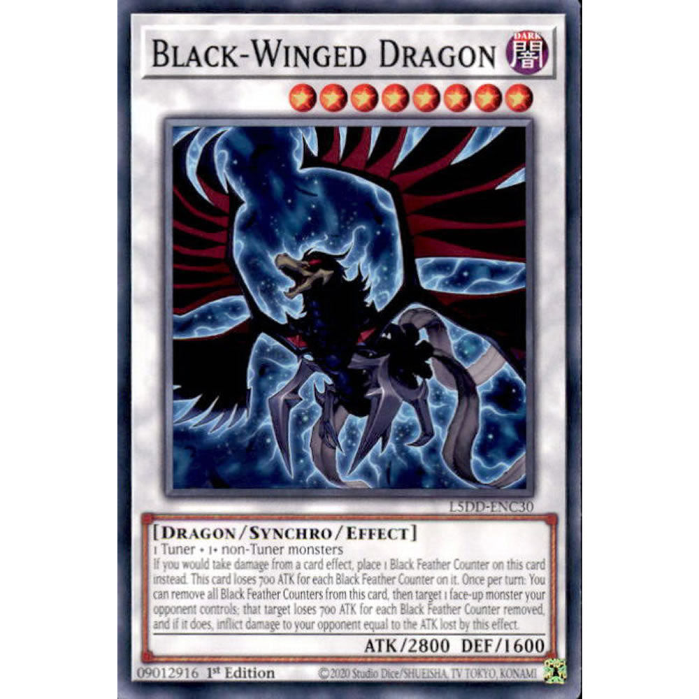 Black-Winged Dragon L5DD-ENC30 Yu-Gi-Oh! Card from the Legendary 5D's Decks Set