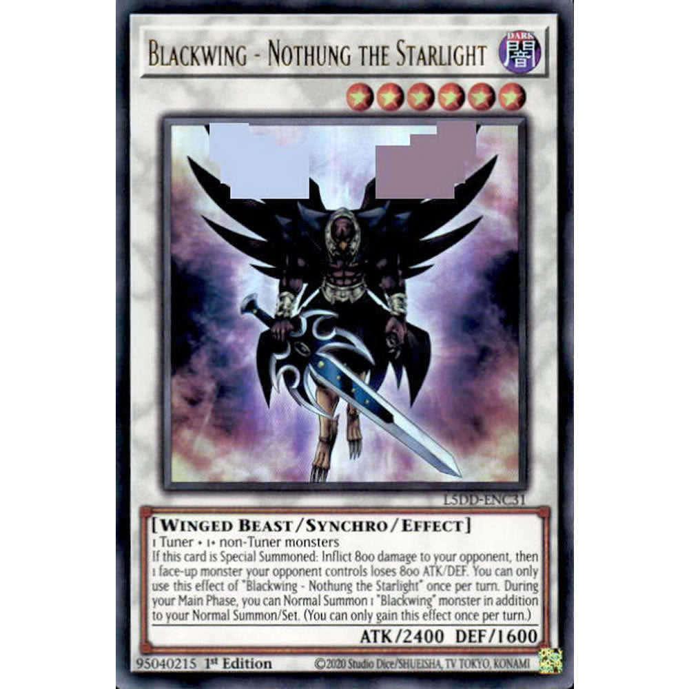 Blackwing - Nothung the Starlight L5DD-ENC31 Yu-Gi-Oh! Card from the Legendary 5D's Decks Set