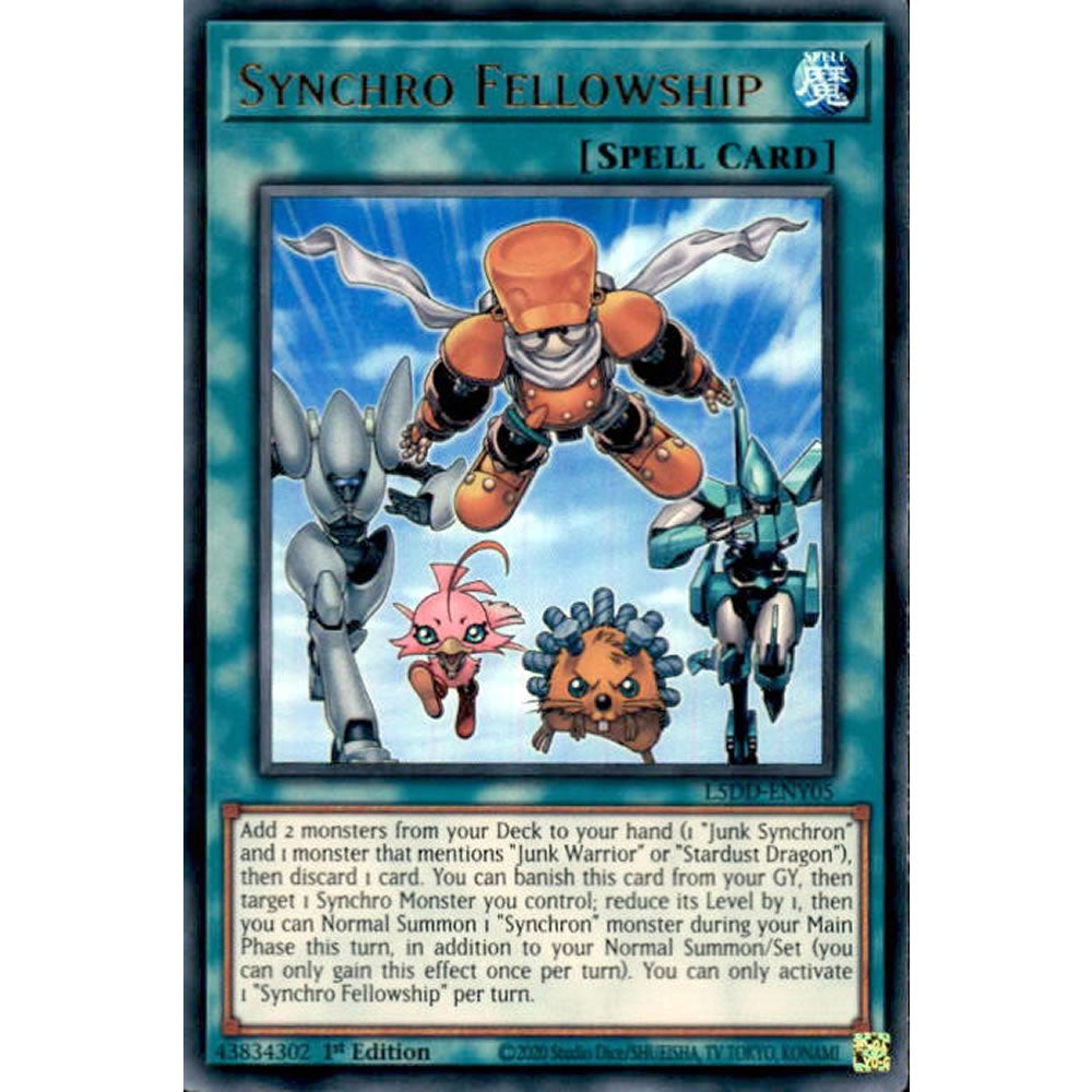 Synchro Fellowship L5DD-ENY05 Yu-Gi-Oh! Card from the Legendary 5D's Decks Set
