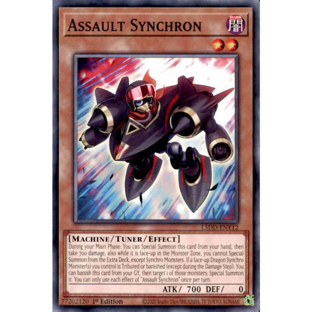 Assault Synchron L5DD-ENY12 Yu-Gi-Oh! Card from the Legendary 5D's Decks Set