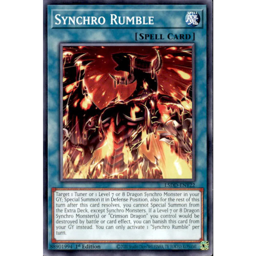 Synchro Rumble L5DD-ENY22 Yu-Gi-Oh! Card from the Legendary 5D's Decks Set
