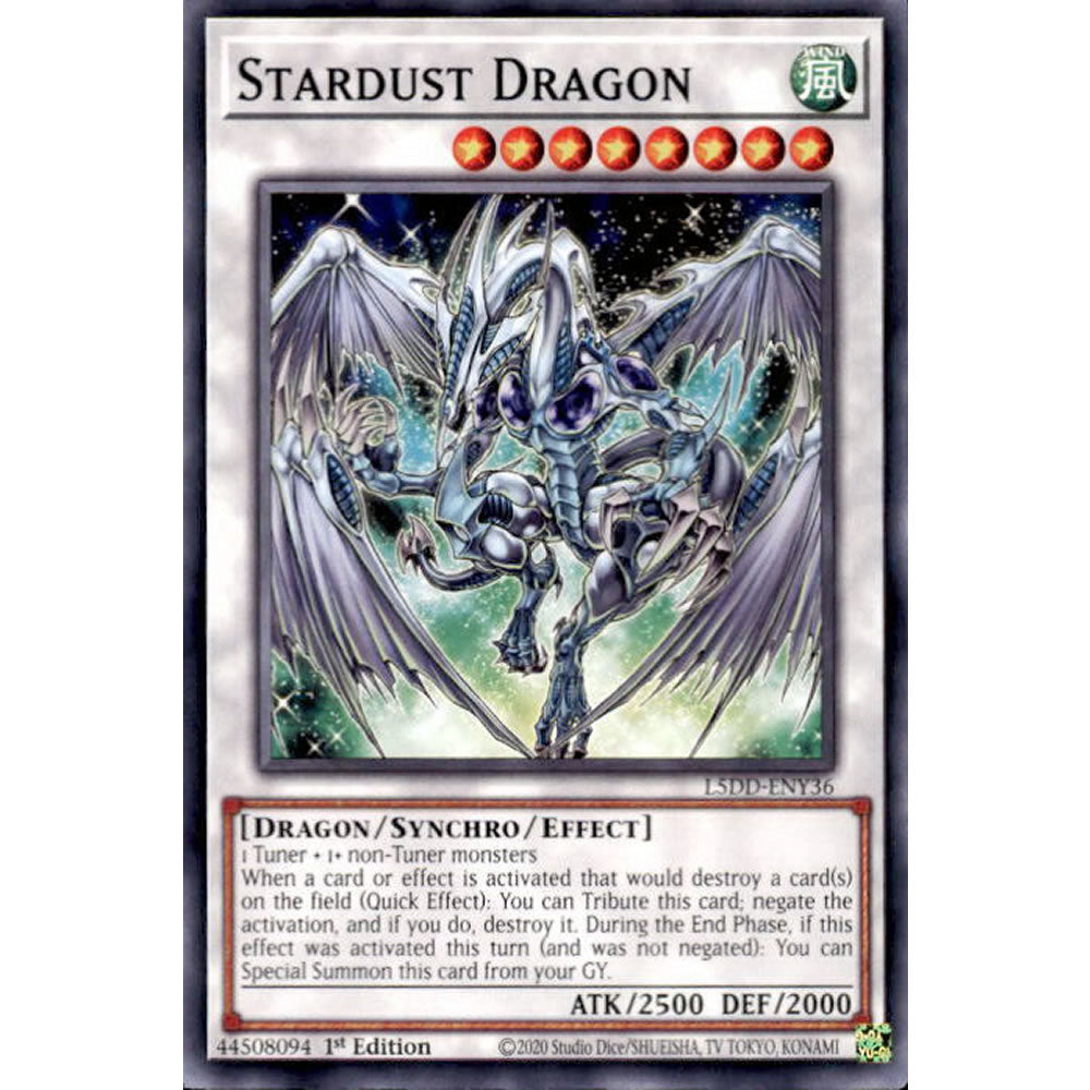 Stardust Dragon L5DD-ENY36 Yu-Gi-Oh! Card from the Legendary 5D's Decks Set