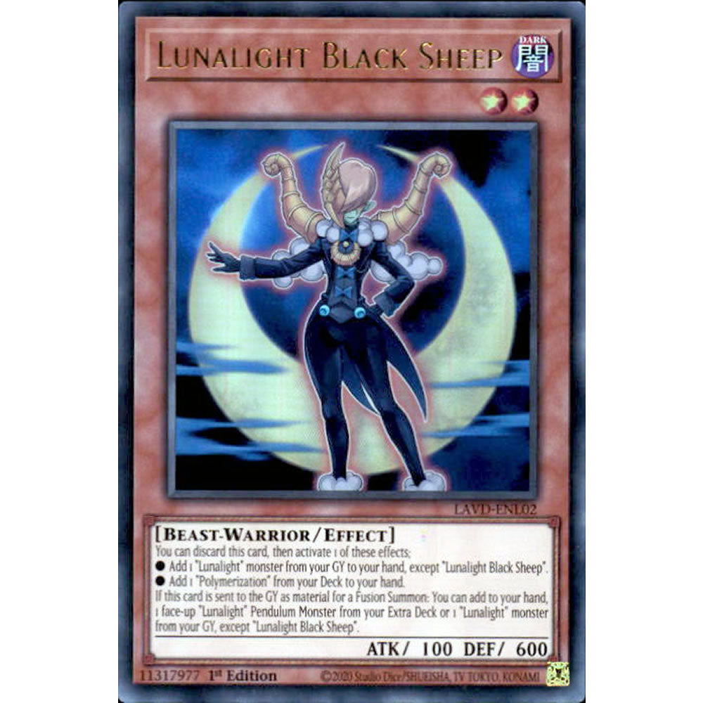 Lunalight Black Sheep LAVD-ENL02 Yu-Gi-Oh! Card from the Legendary Arc-V Decks Set
