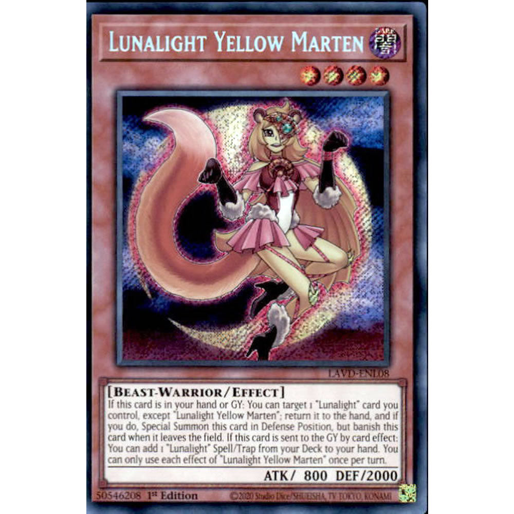 Lunalight Yellow Marten LAVD-ENL08 Yu-Gi-Oh! Card from the Legendary Arc-V Decks Set