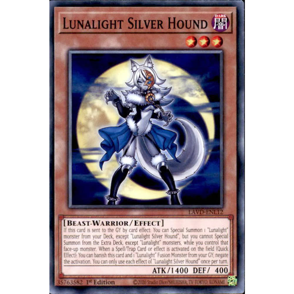 Lunalight Silver Hound LAVD-ENL12 Yu-Gi-Oh! Card from the Legendary Arc-V Decks Set