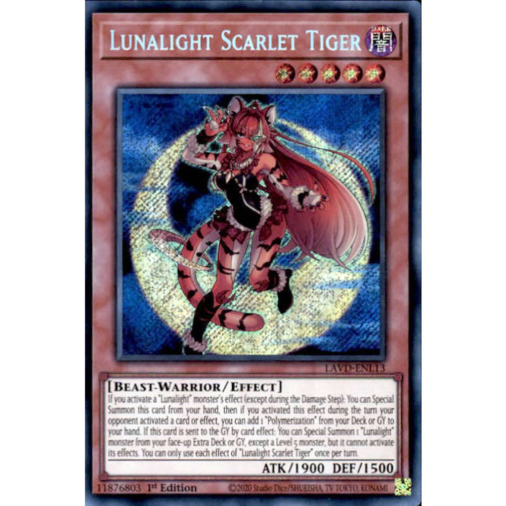 Lunalight Scarlet Tiger LAVD-ENL13 Yu-Gi-Oh! Card from the Legendary Arc-V Decks Set