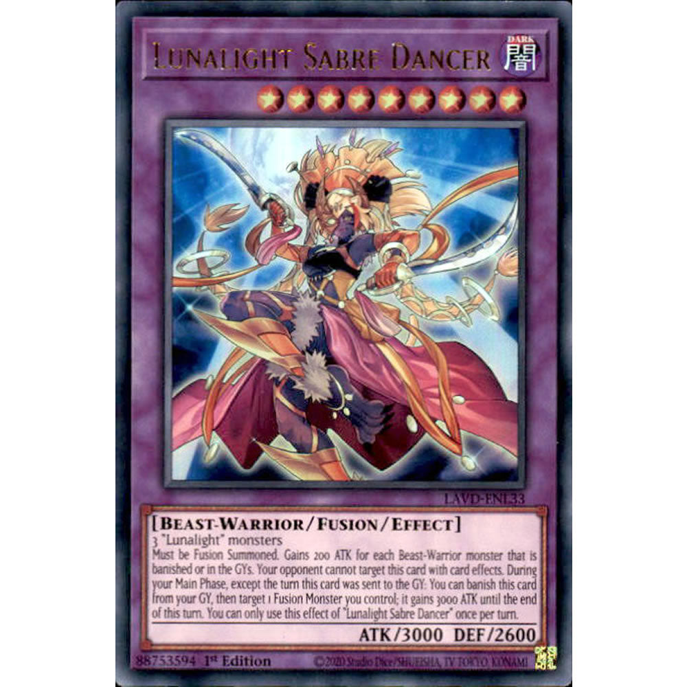 Lunalight Sabre Dancer LAVD-ENL33 Yu-Gi-Oh! Card from the Legendary Arc-V Decks Set
