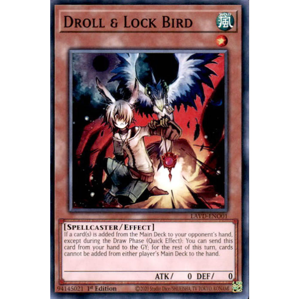 Droll & Lock Bird LAVD-ENO01 Yu-Gi-Oh! Card from the Legendary Arc-V Decks Set