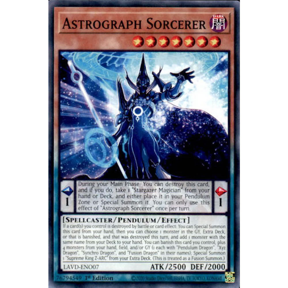 Astrograph Sorcerer LAVD-ENO07 Yu-Gi-Oh! Card from the Legendary Arc-V Decks Set