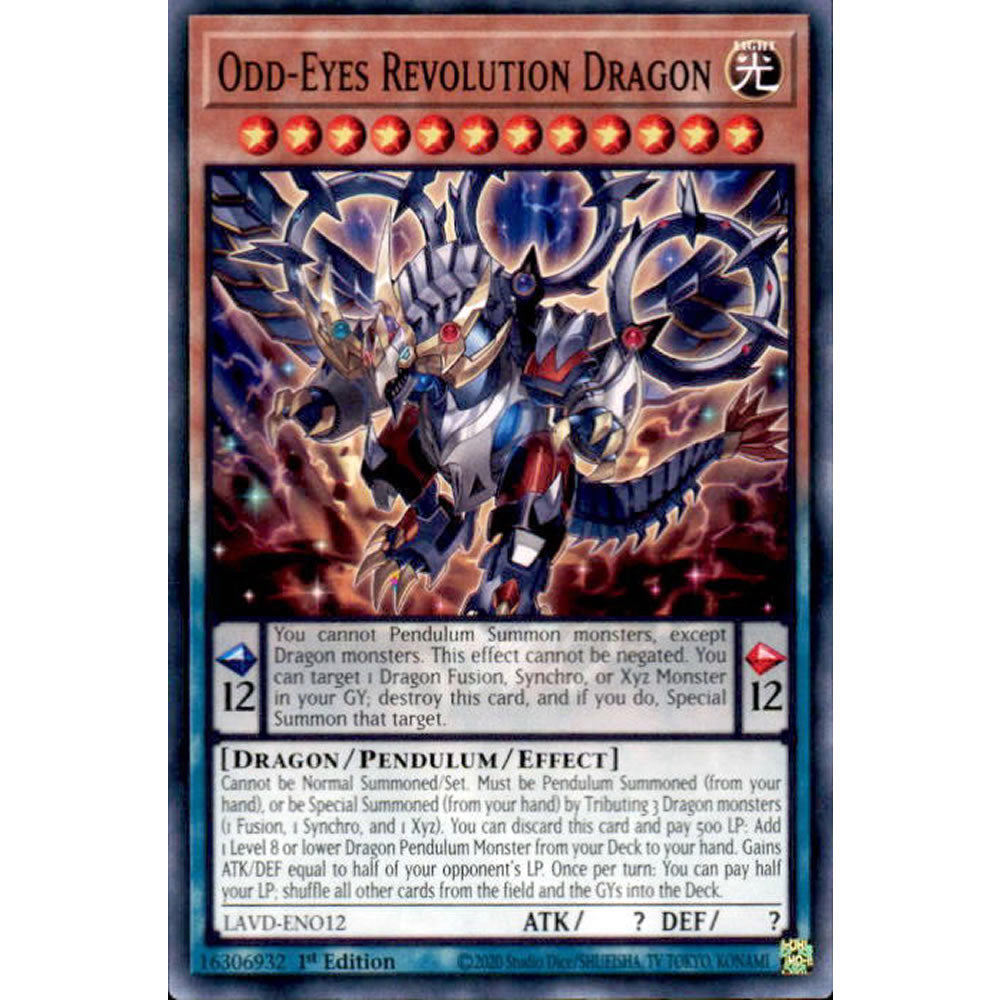 Odd-Eyes Revolution Dragon LAVD-ENO12 Yu-Gi-Oh! Card from the Legendary Arc-V Decks Set