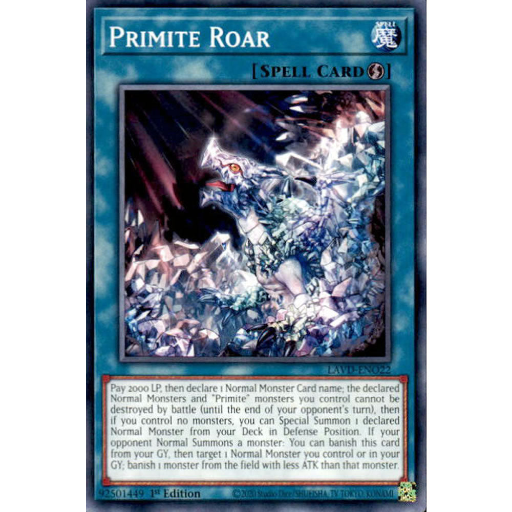 Primite Roar LAVD-ENO22 Yu-Gi-Oh! Card from the Legendary Arc-V Decks Set