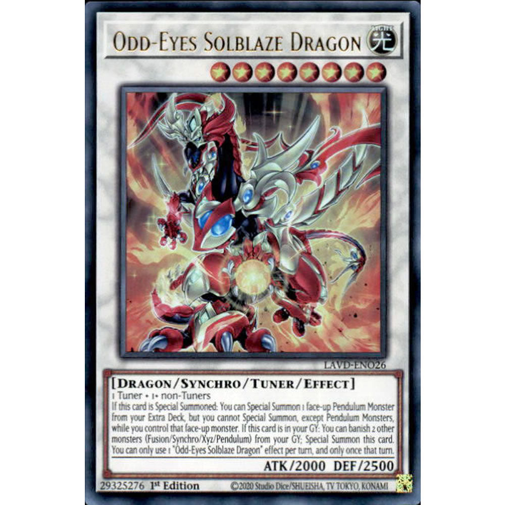 Odd-Eyes Solblaze Dragon LAVD-ENO26 Yu-Gi-Oh! Card from the Legendary Arc-V Decks Set