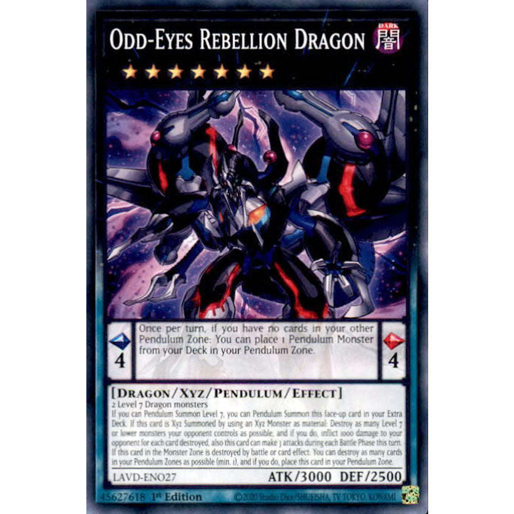 Odd-Eyes Rebellion Dragon LAVD-ENO27 Yu-Gi-Oh! Card from the Legendary Arc-V Decks Set