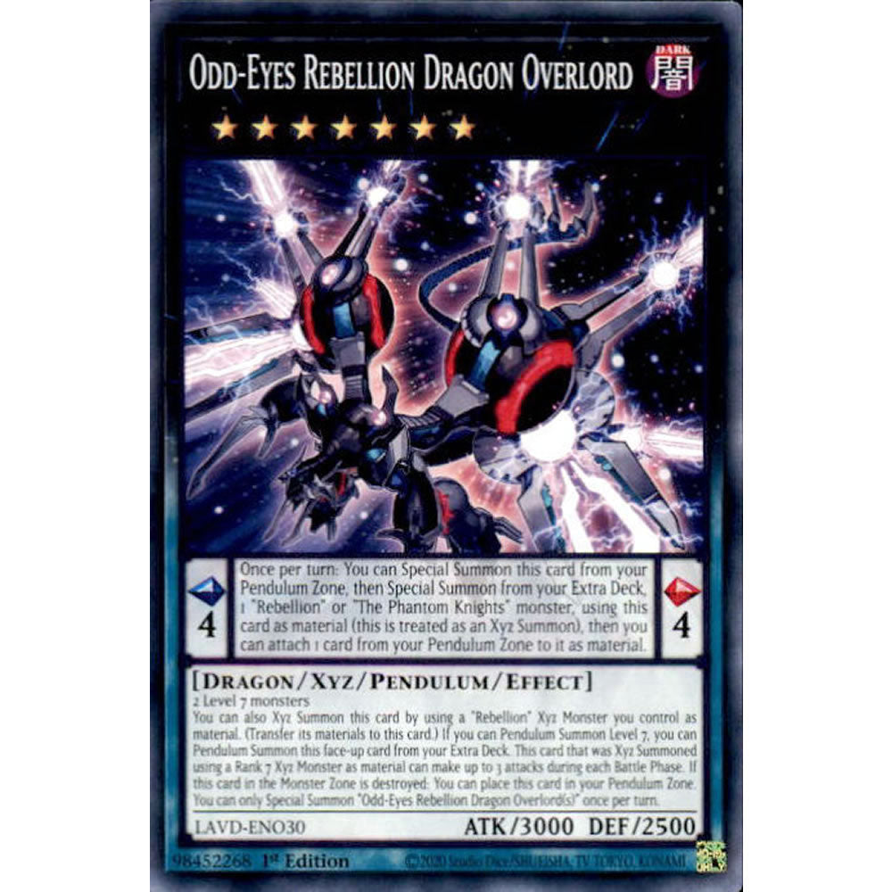 Odd-Eyes Rebellion Dragon Overlord LAVD-ENO30 Yu-Gi-Oh! Card from the Legendary Arc-V Decks Set