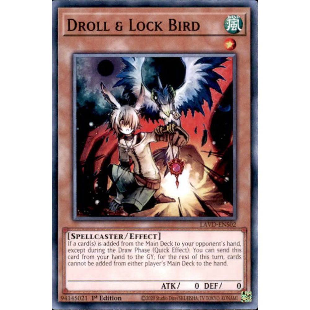 Droll & Lock Bird LAVD-ENS02 Yu-Gi-Oh! Card from the Legendary Arc-V Decks Set