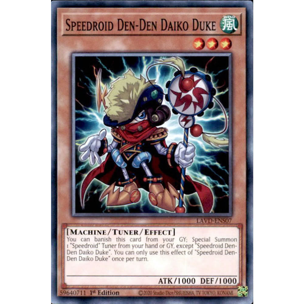 Speedroid Den-Den Daiko Duke LAVD-ENS07 Yu-Gi-Oh! Card from the Legendary Arc-V Decks Set